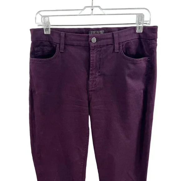 JEN7 by 7 For All Mankind Ankle Skinny Jeans Size 8 Sateen Brushed Purple Hippie - Picture 3 of 16